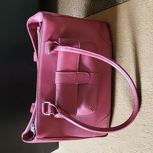 Ann Taylor Loft Red Leather Handbqg